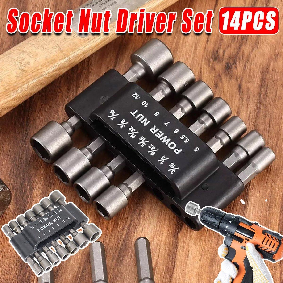 V528-SCREWDRIVER-FITTING-14PCS-565206-202509251546-00 14PCS Hexagonal Handle Electric Screwdriver Set with Bits Drill Power Tool Kit - Image 1
