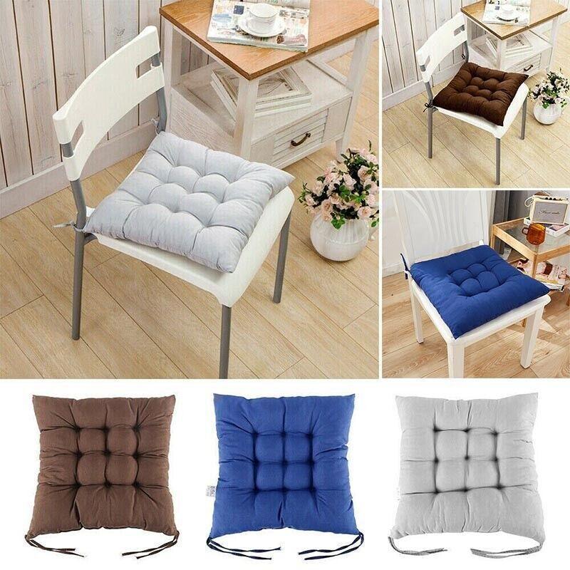 V528-SEATCUSHIONS-COFFEE-632320-202509302300-00 Soft Chair Cushion Pad for Indoor Outdoor Seating Square Seat Cover 35x35cm - Coffee - Image 1