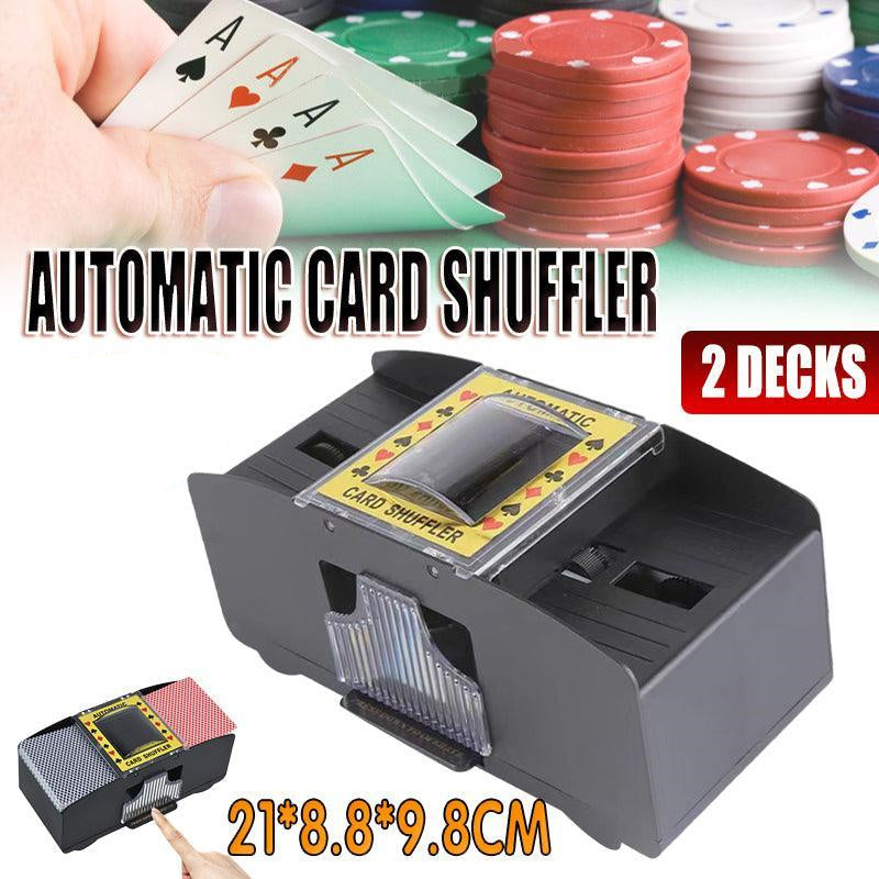 V528-SHUFFLER-65253-202509251154-00 2 Deck Automatic Card Shuffler for Poker Casino Home Game Use - Image 1
