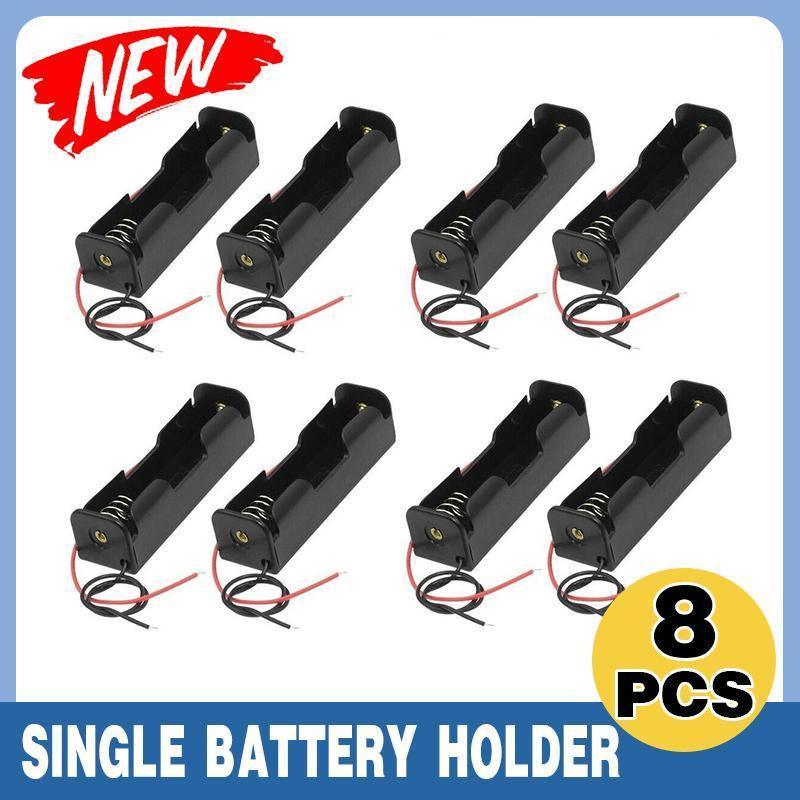 V528-SINGLEBATTERYHOLDER-8-669051-202509251254-00 8 Pack 18650 Single Battery Holder Case Rechargeable 18650 Wire Lead Lithium - Image 1