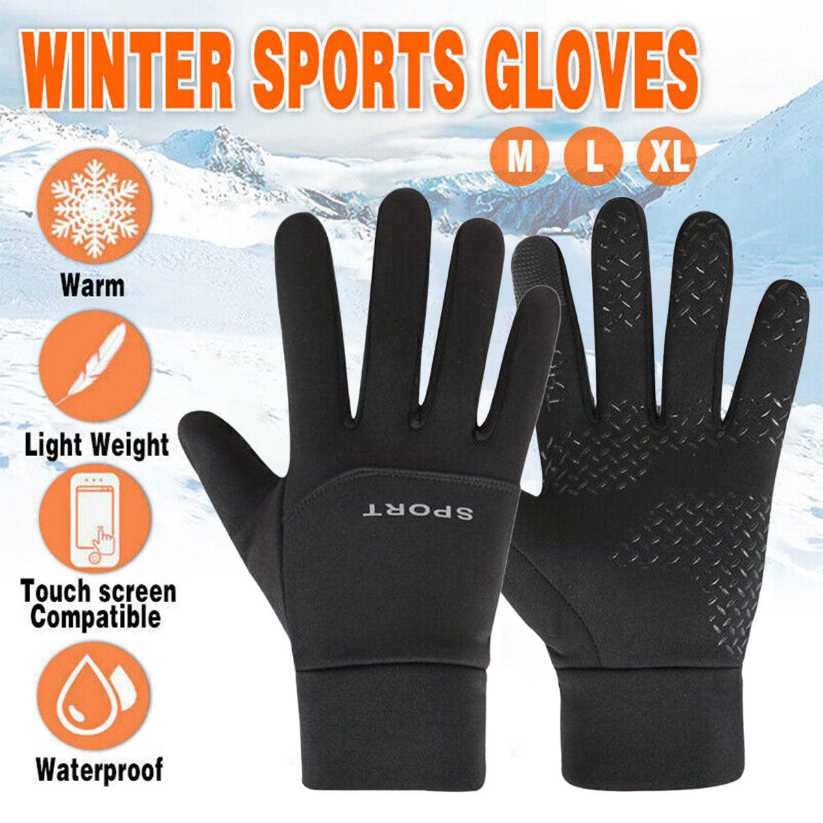 V528-SKIGLOVES-BLACK-L-139852-202510010736-00 Winter Warm Thermal Outdoor Sports Waterproof Windproof Touch Screen Ski Gloves - L - Image 1