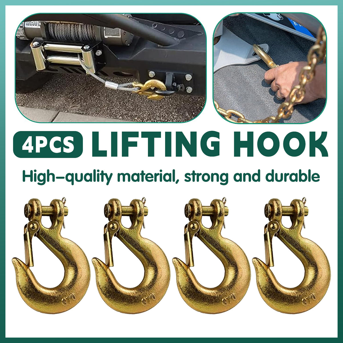 V528-SLIDING-HOOK-YJHG516-4PC-529570-202509251116-00 4pcs Sheep Horn Grab Hooks Slide Hooks Chain Link Hooks Heavy Duty Hanging Tools - Image 1