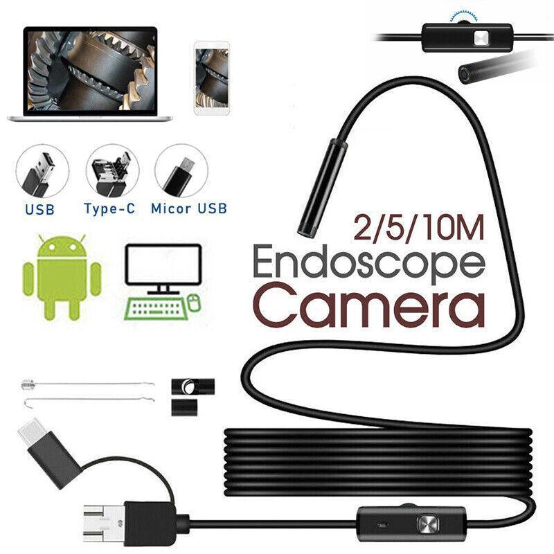 V528-SNAKECAMERA-10M-431676-202510010327-00 Waterproof Hd Endoscope Usb Type-C Borescope Inspection Snake Camera For Android - 10M - Image 1