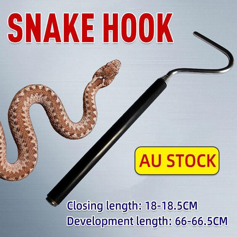V528-SNAKEHOOK-649360-202509251625-00 Snake Hook Adjustable Telescopic Snake Capture Hook Stainless Steel Reptile Hook - Image 1