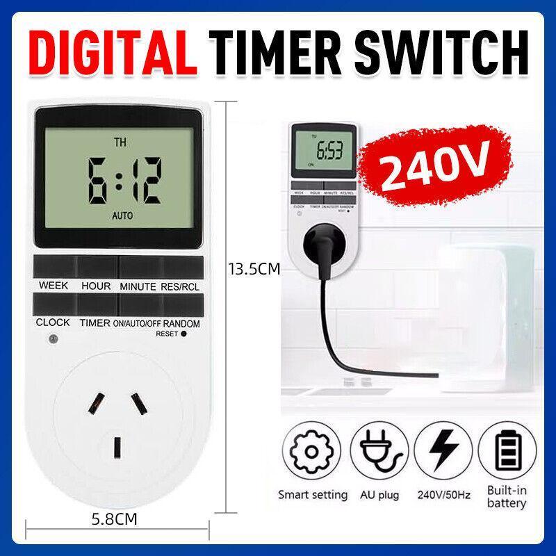V528-SOCKET-014824-202509251232-00 240V Digital Programmable Timer Switch Plug In Socket Power Clock AU Plug - Image 1