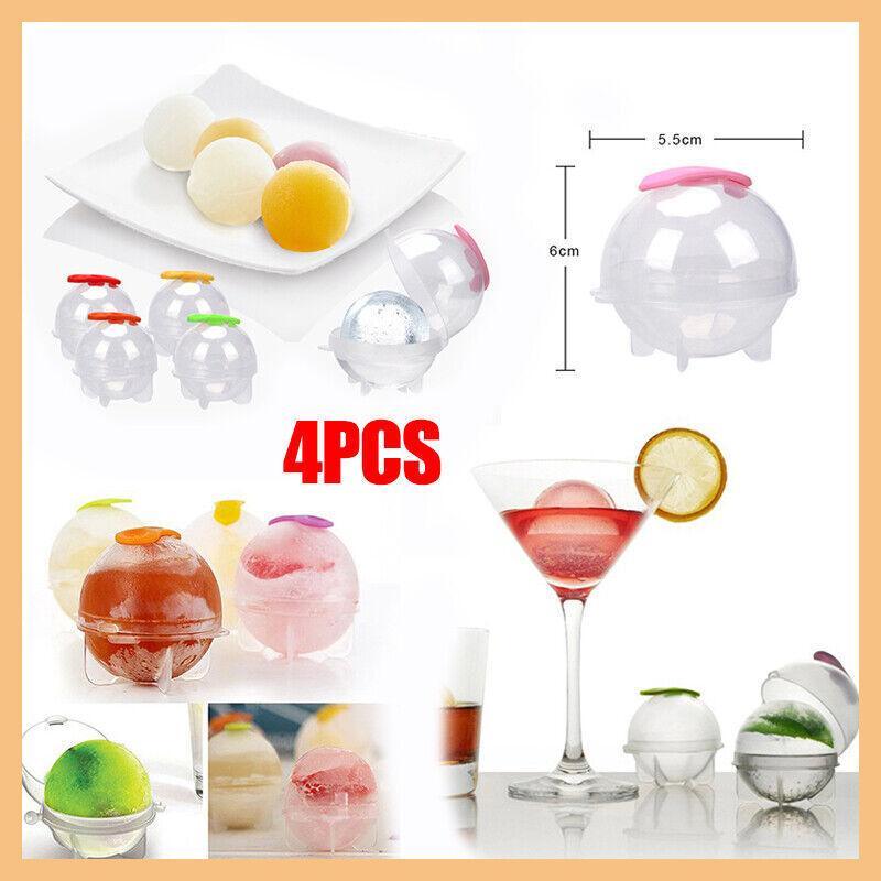 V528-SPHERICALMOLD-4PCS-85664-202509291536-00 4Pcs Large Ice Ball Maker Big Silicone Mold Sphere Whiskey Round Mould Diy 5Cmau - Image 1