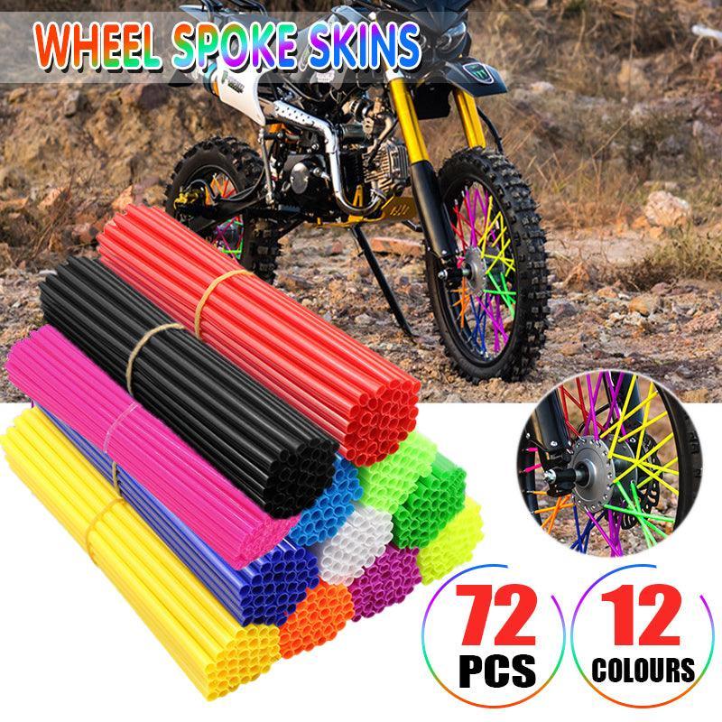 V528-SPOKE-72PCS-PINK-36662-202509301518-00 72PCS Wheel Spoke Wrap Sleeves Mountain Bike Bicycle Mtb Wraps Skins Covers - Pink - Image 1