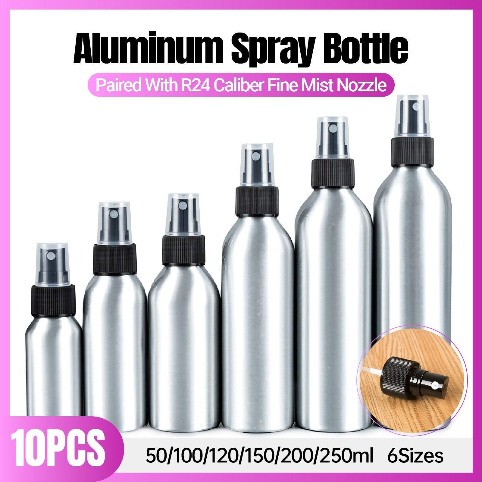 V528-SPRAY-BOTTLE-10PCS-100ML-843125-202510010854-00 10pcs Travel Size Refillable Aluminum Spray Bottles Toner Cleaning Solution Mist - 10pcs-100ml - Image 1
