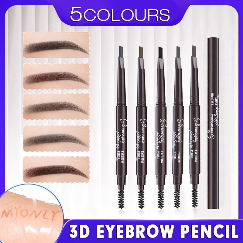 V528-SQ00118-Z-BROWN-3-604111-202510010027-00 Eyebrow Pencil Dual-Ended Waterproof Retractable Slant Eye Makeup Cosmetic Tool - Light Brown - Image 1