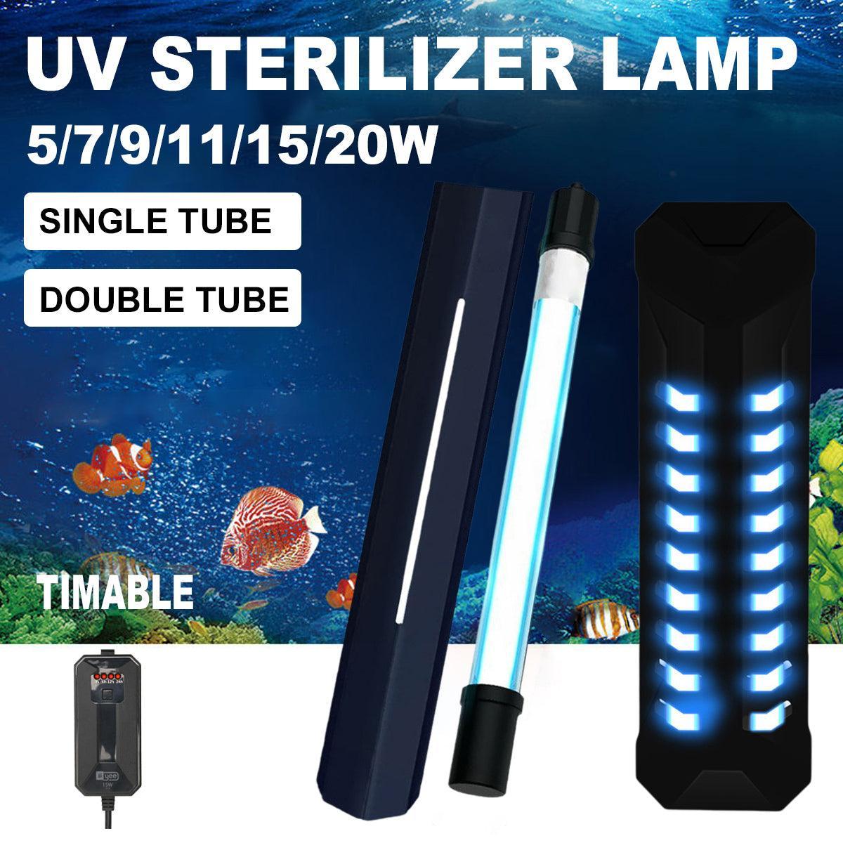 V528-STERILIZING-LAMP-5W-527866-202509301727-00 Fish Tank Germicidal Lamp UV Ultraviolet Water Disinfection Light for Aquarium - Single Tube-5W - Image 1