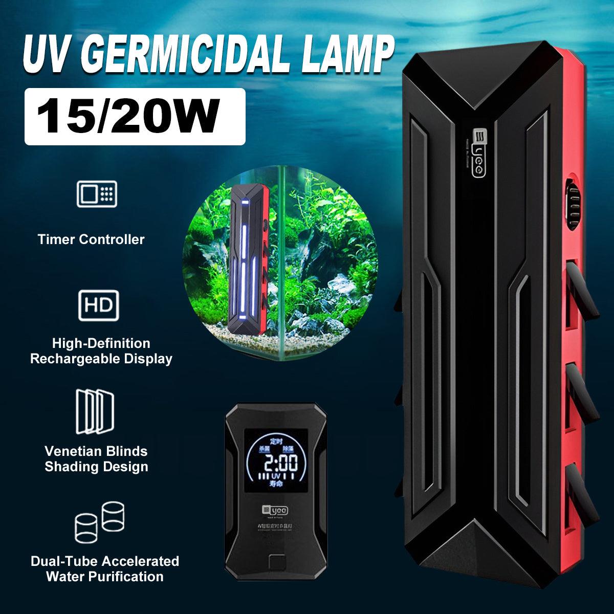 V528-STERILIZING-LAMP-D-15W-550210-202509301718-00 Fish Tank UV Germicidal Lamp for Water Purification Algae Sterilization Aquarium - 15W - Image 1