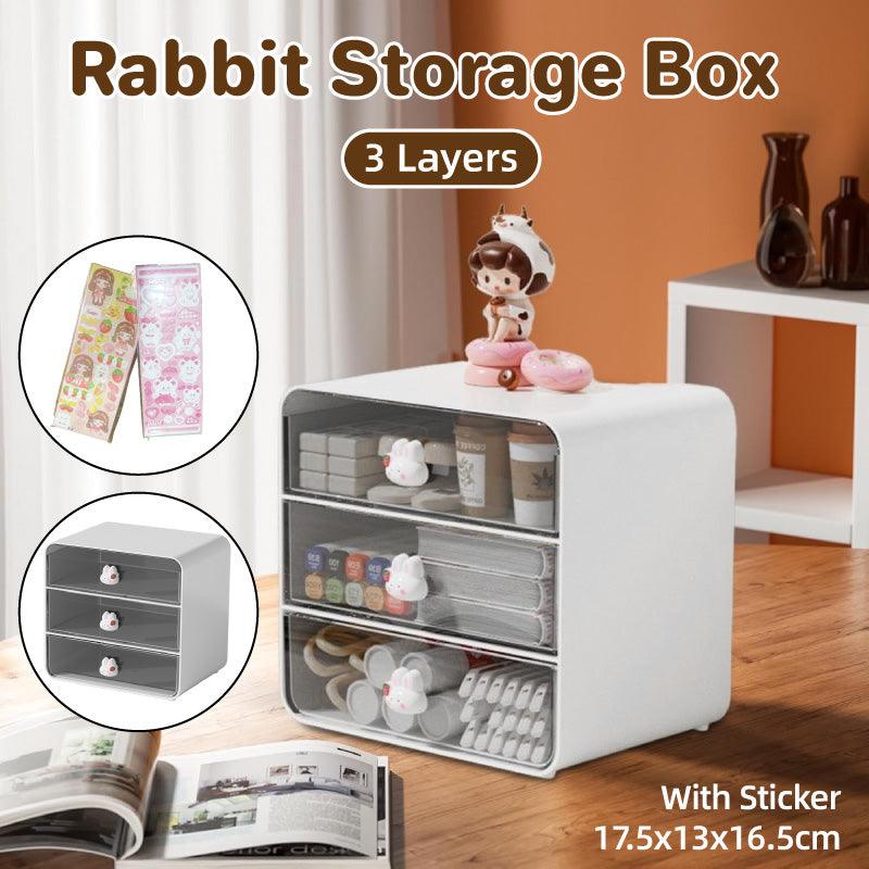 V528-STORAGE-WHITE-528061-202509291709-00 3 Tier Desktop Organizer Drawer Shelf for Office and Home Storage Supplies - Image 1