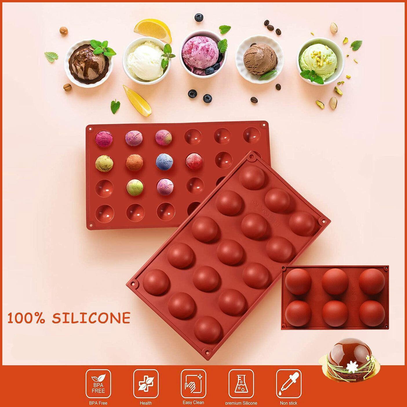 V528-STYLES-24SEMICIRCLE37419-202509291936-00 Soap Mold Cake Mould Kitchen Accessories Kitchenware Silicone Gel Baking Tools - 24 semicircle - Image 1