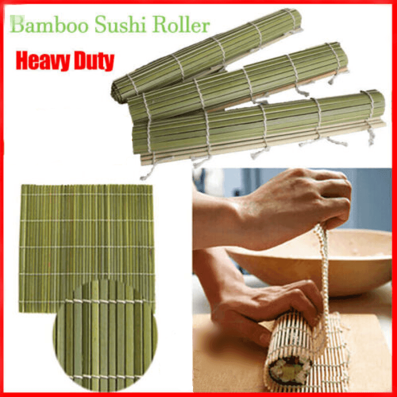 V528-SUSHIMAT-254708-202509251105-00 Heavy Duty Bamboo Sushi Mat Rice Roller Roll Maker Tool Diy Kit Mold Kitchen Au - Image 1