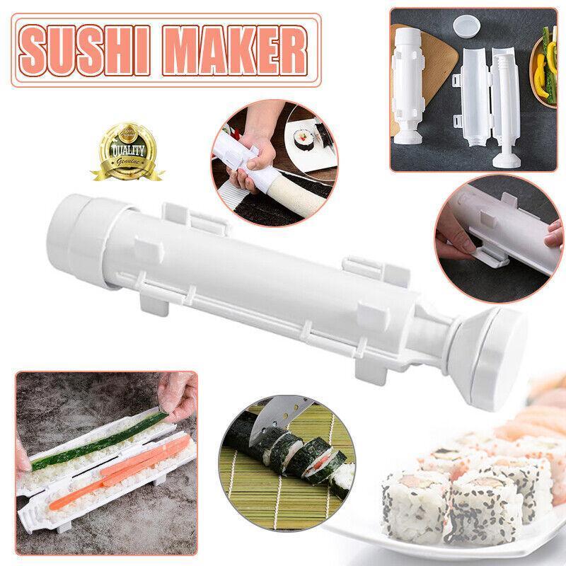 V528-SUSHIMOLD-943512-202509251026-00 Sushi Roller Maker Tool with Tube Plunger DIY Bazooka Rice Mold for Home Kitchen - Image 1