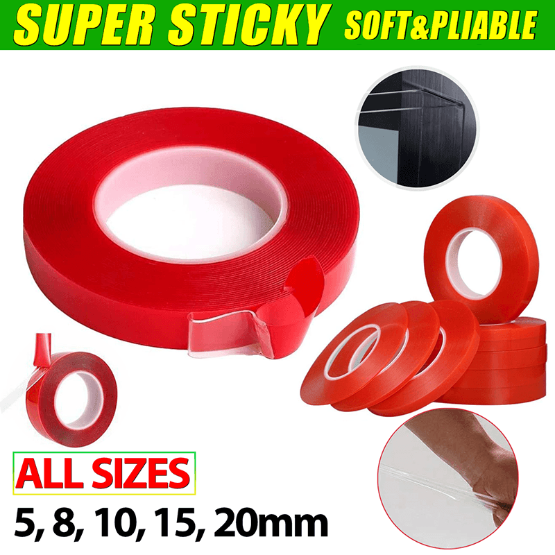 V528-TAPE-20MM-3MM-1PCS-71347-202510010845-00 Double-Sided Clear Transparent Acrylic Adhesive Tape Foam Mounting Strong Gel - 20mm x 3m - Image 1