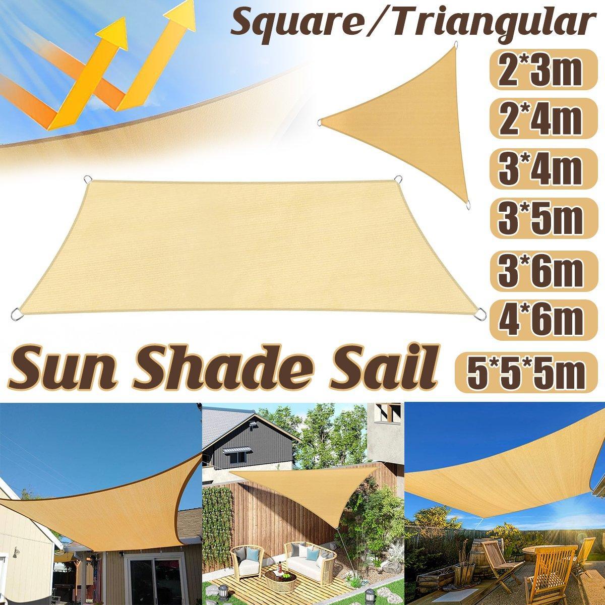 V528-TARPAULIN-YELLOW-3-6-910462-202510010336-00 Outdoor Breathable Shade Sail Canopy Triangle Square Patio Garden Sun Shade - 3*6m(Rectangular) - Image 1