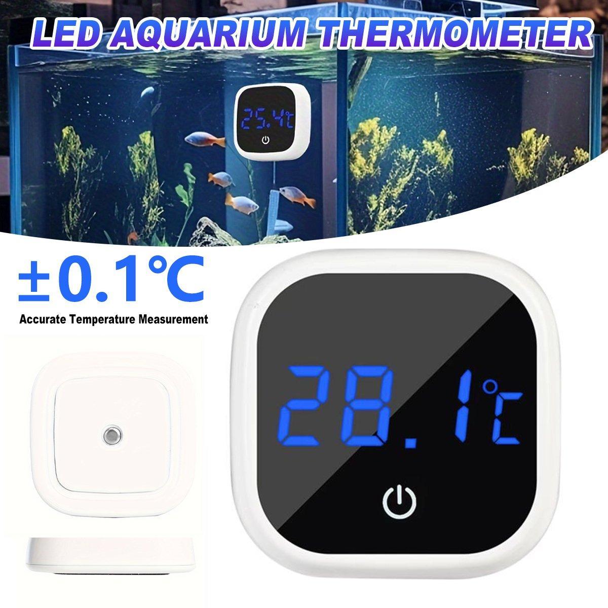 V528-THERMOMETER-972549-202509251446-00 Aquarium Thermometer External Touch Screen Fish Tank Water Temperature Monitor - Image 1