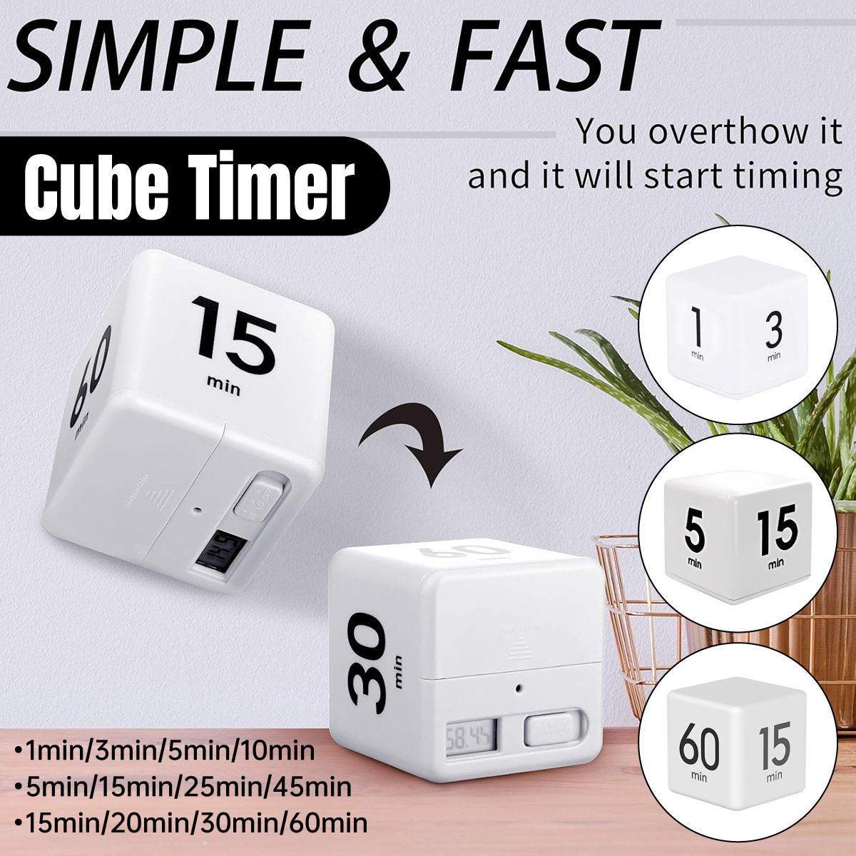 V528-TIMER-1-3-5-10-697510-202509301727-00 Cubic Timer for Students Time Management Study Exercise Reminder Tool Adjustable - 1-3-5-10 - Image 1