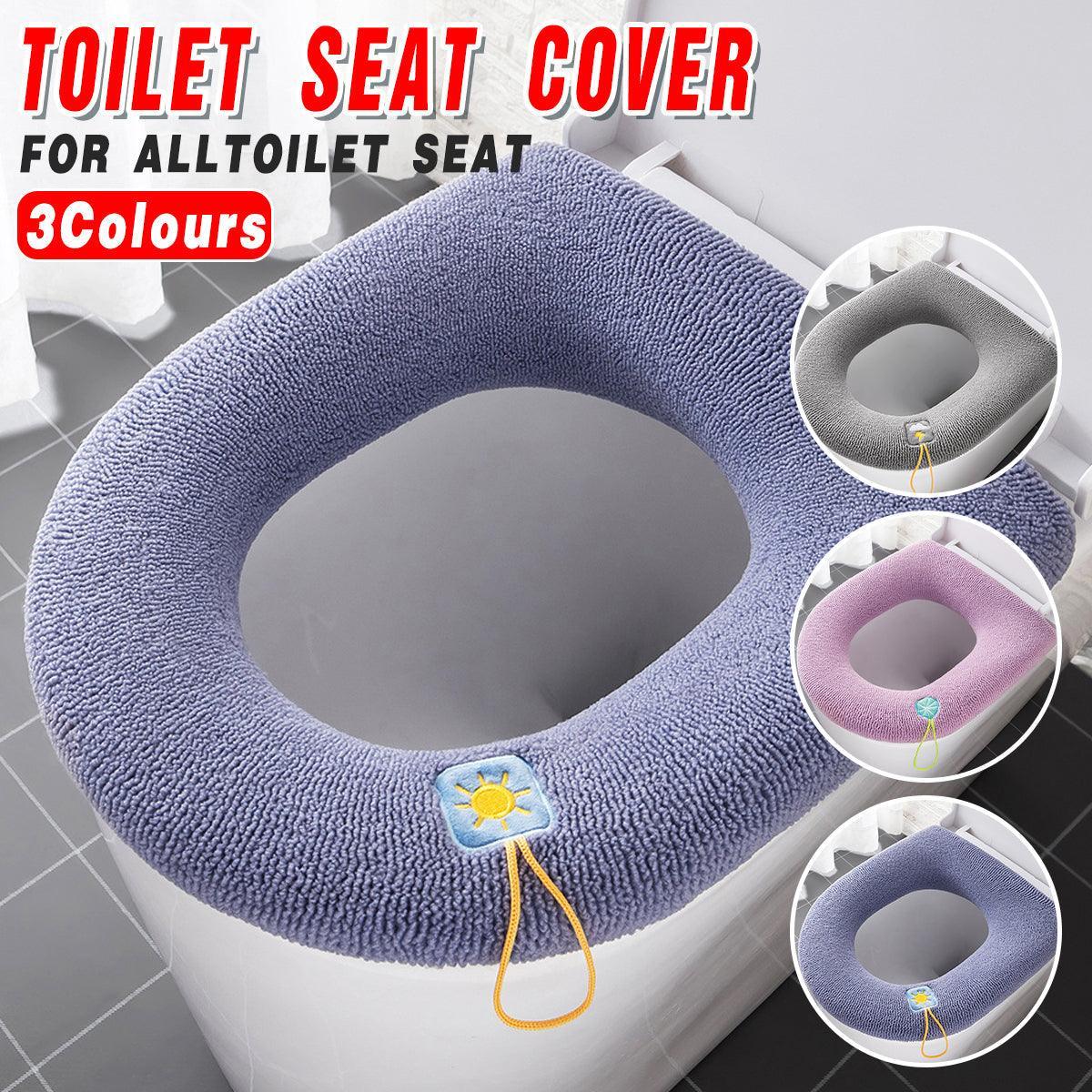 V528-TOILETSEAT-GREY-409358-202510010945-00 Soft Toilet Seat Bathroom Washable Warmer Cushion Mat Cover Pad Hook New Lid Au - Grey - Image 1