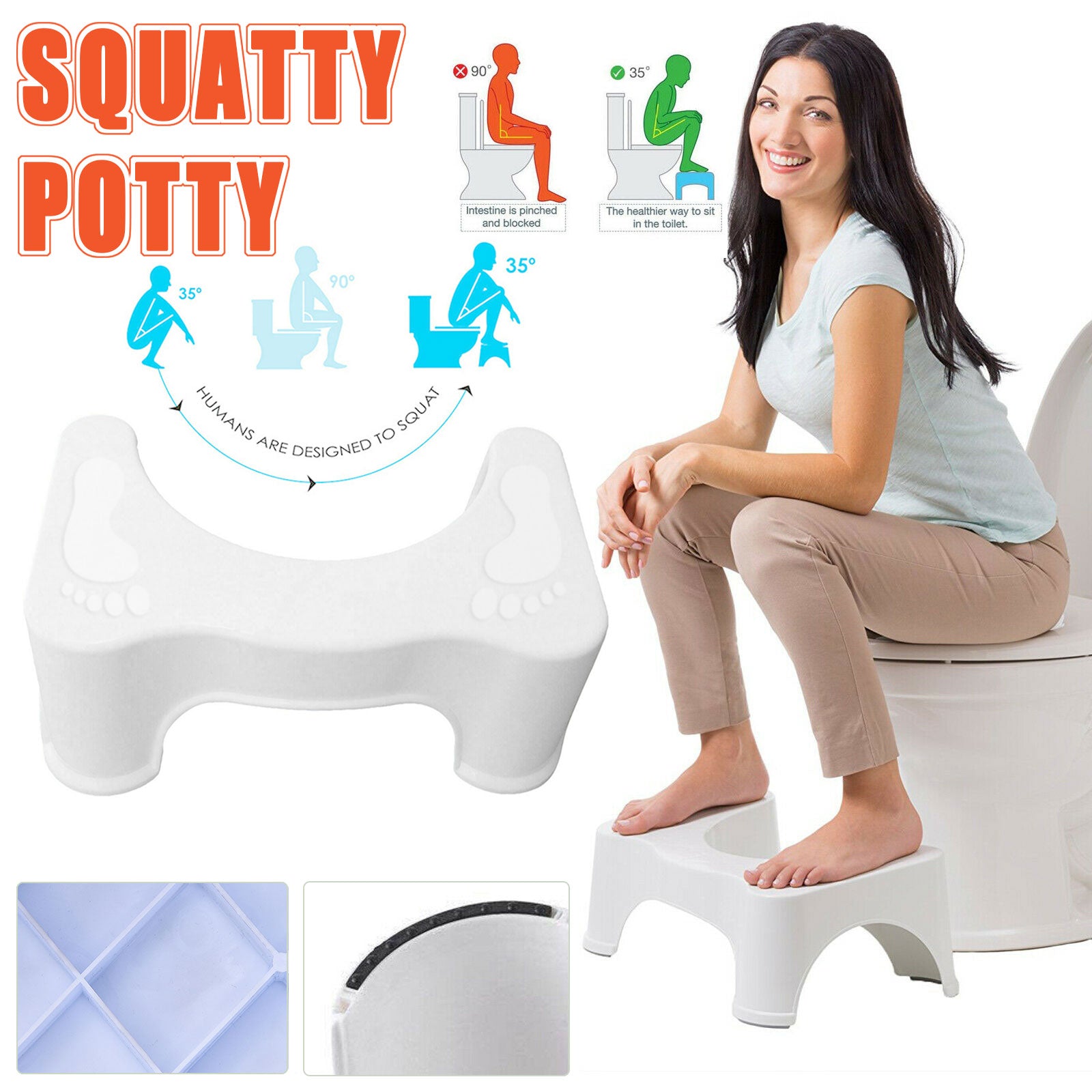 V528-TOILETSTOOL-543411-202509291609-00 1X Sit And Squat Squatty Potty Stool Non-Slip Toilet Stools Healthy - Image 1