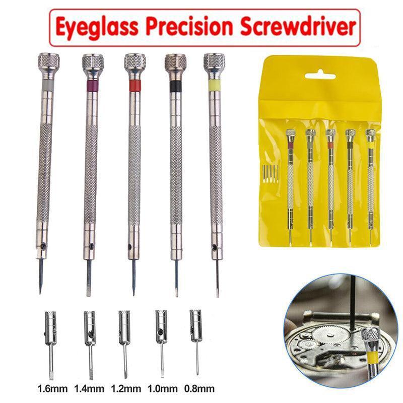 V528-WATCHMAKERREPAIR-5PCS-883128-202509251441-00 5X Precision Screwdriver Eyeglasses Watch Jewelry Watchmaker Repair Tool Set - Image 1