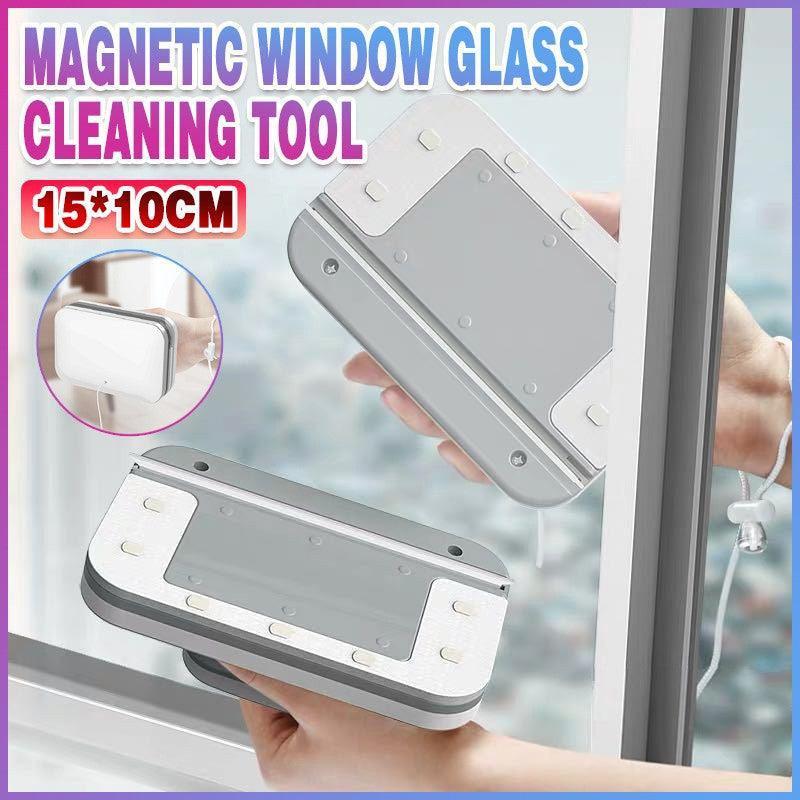 V528-WINDOWCLEANINGTOOL-2PCS-620685-202509291510-00 Magnetic Window Glass Cleaning Tool Double Side Glass Cleaner Brush Wiper Home - Image 1