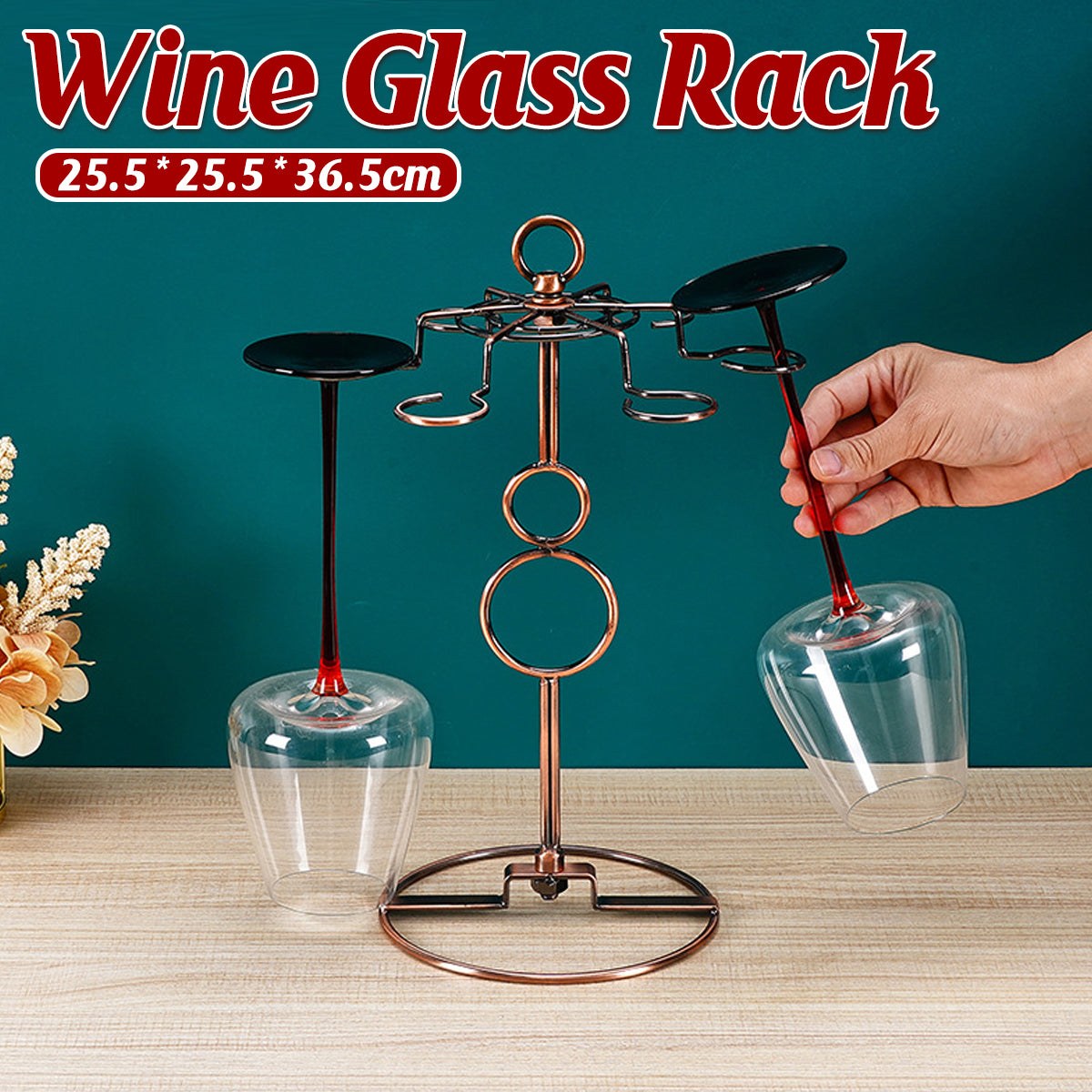 V528-WINE-GLASS-RACK-1-478574-202509291809-00 Wine Glass Rack Countertop Freestanding Stemware Rack Wine Glass Stand Racks - Image 1