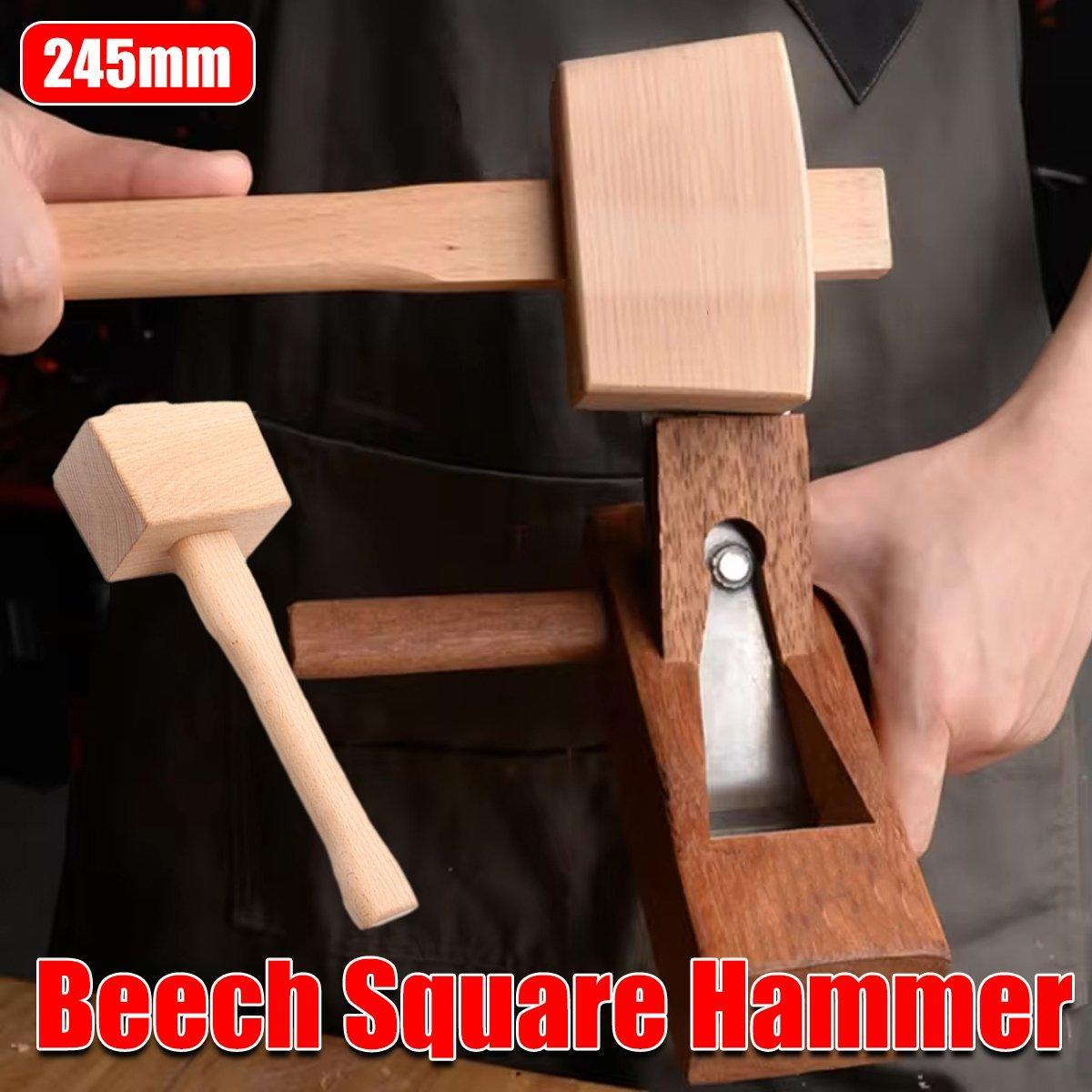 V528-WOODEN-HAMMER-701700-202509251425-00 DIY Leather Craft Tools Square Solid Wood Hammer Mallet for Leatherworking - Image 1