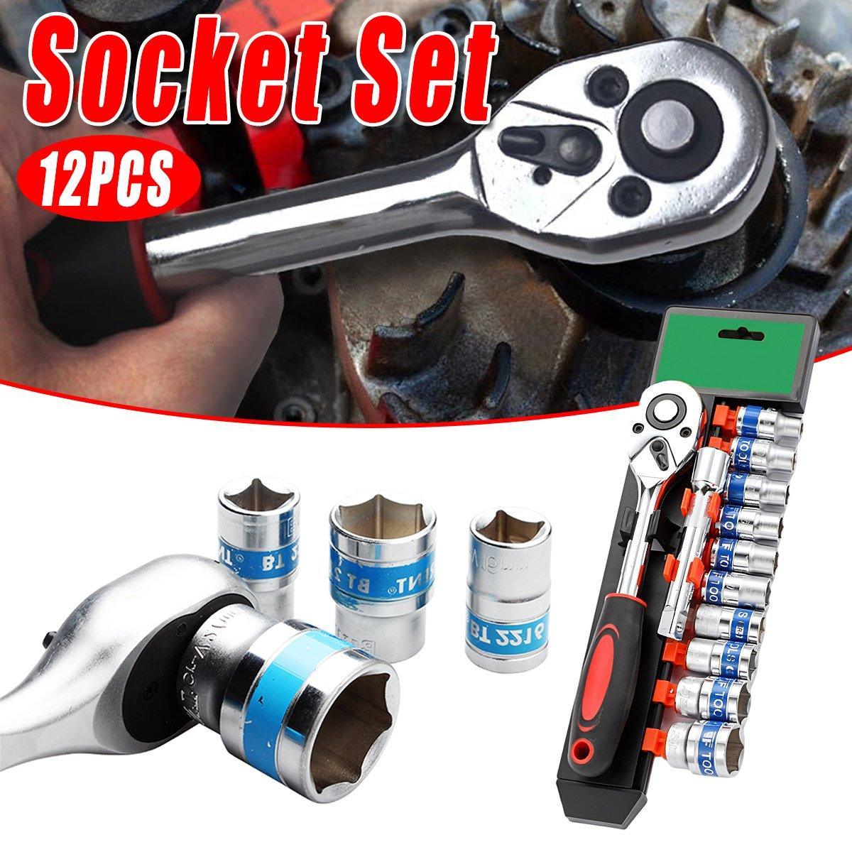 V528-WRENCH-SET-12PCS-248312-202509251031-00 12PCS Household Wrench Portable Functional Adjustable Spanner Tool Kit - Image 1