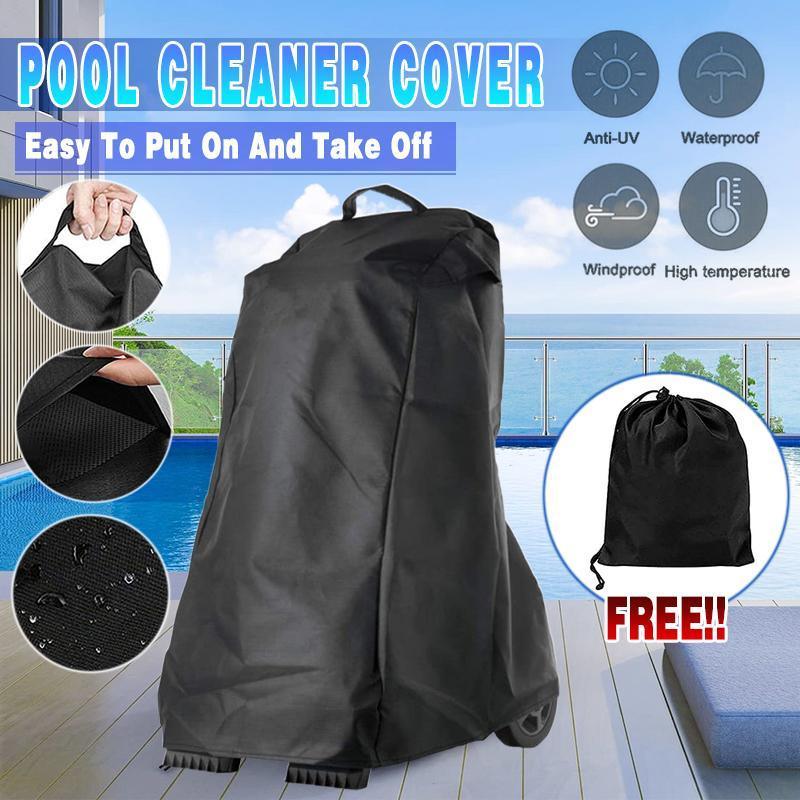 V528-XJ00579-BLACK-487729-202509291527-00 Waterproof Pool Cleaner Cover 420D Oxford Protective Dust Cover with Storage Bag - Image 1