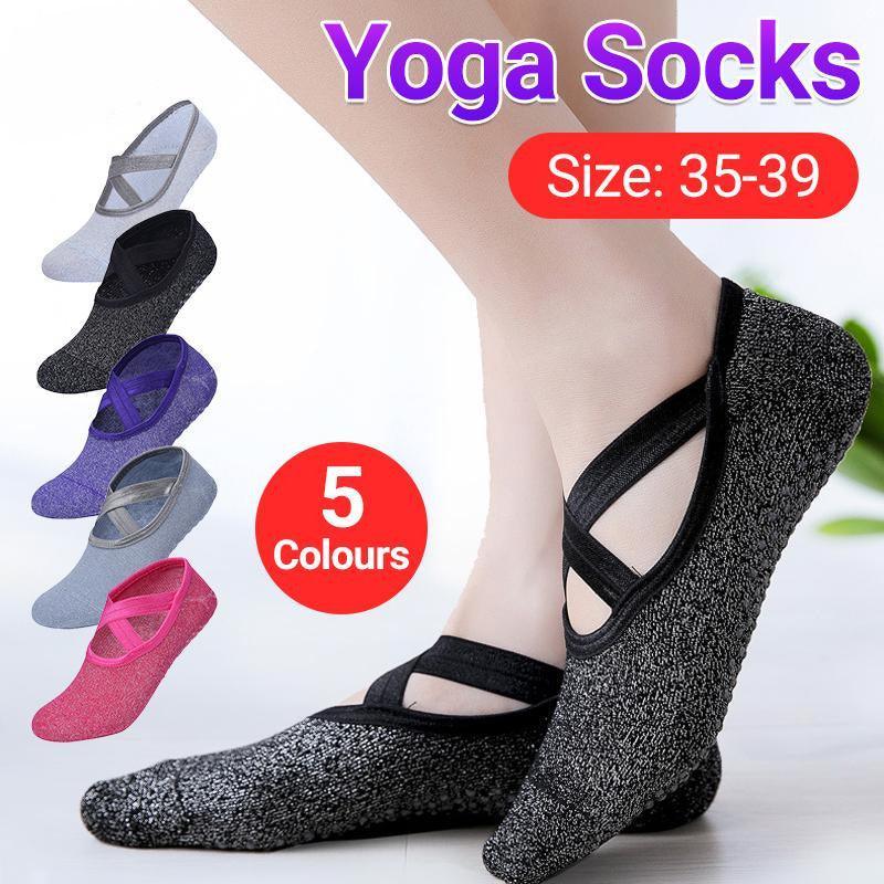 V528-YOGASOCKS-PURPLE-296672-202509301409-00 Yoga Socks Non Slip Pilates Ballet Grip Socks for Women Gym Fitness - Purple - Image 1