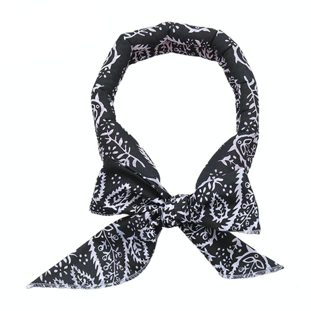 V562-1061562060DBT-202508280107-00 3 Piece Cooling Bandana Neck Wraps For Summer Black Leaves - Image 1