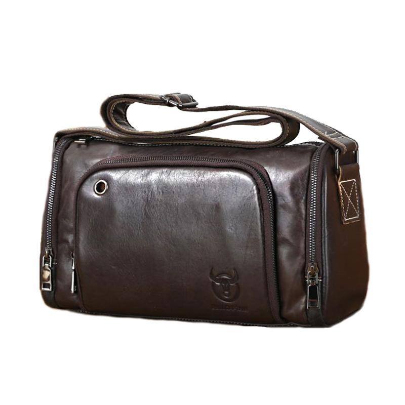 V562-1089313850DBT-202508280246-00 Dark Brown Cowhide Messenger Bag For Men - Image 1