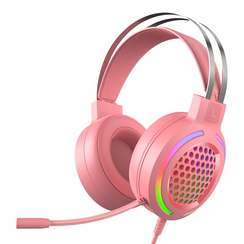V562-2003861060DBT-202508280052-00 Usb Rgb Headset With Mic Wired Standard Version Pink - Image 1