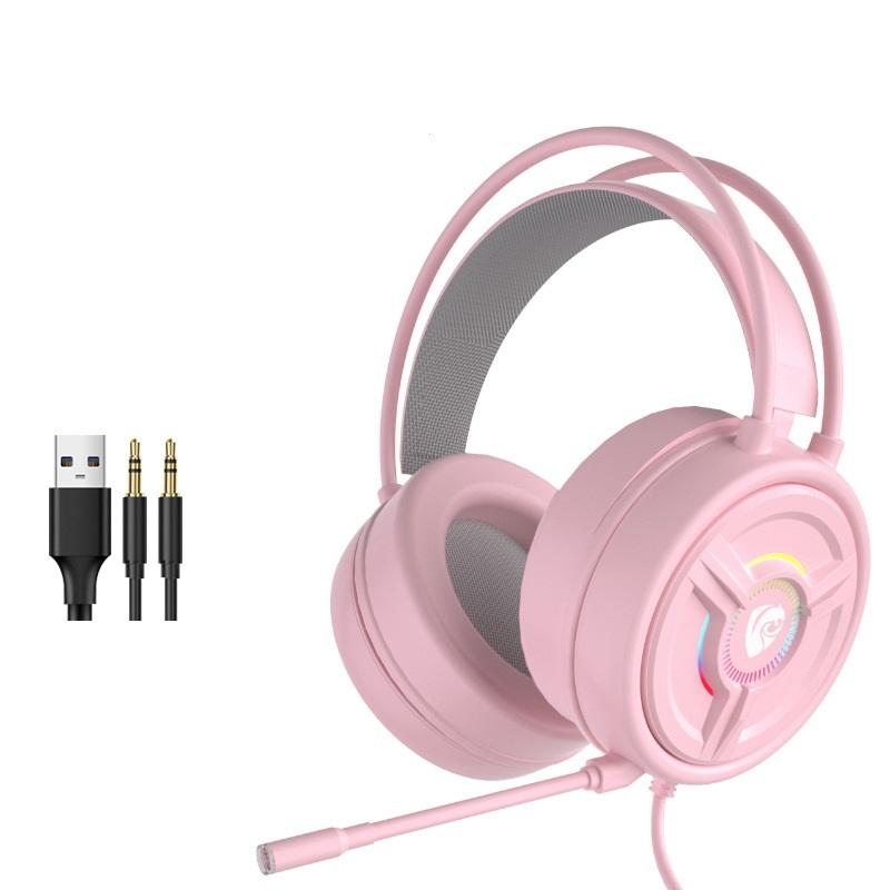 V562-2007171060DBT-202508280046-00 Psh-200 Wired Gaming Headset With Mic 3.5Mm Pink - Image 1