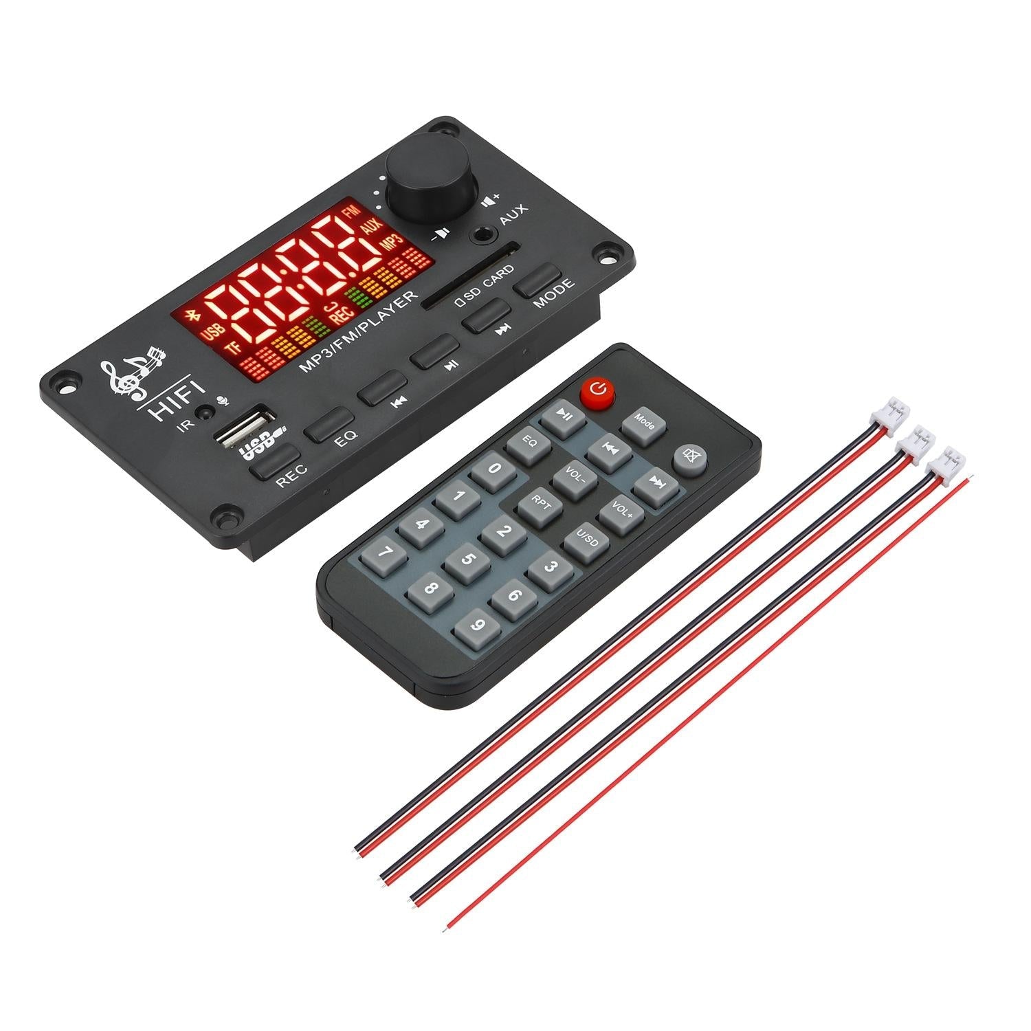 V562-2039323060DBT-202508271626-00 12V 50W Bluetooth Decoding Board For Fm / Call / Recording - Black - Image 1