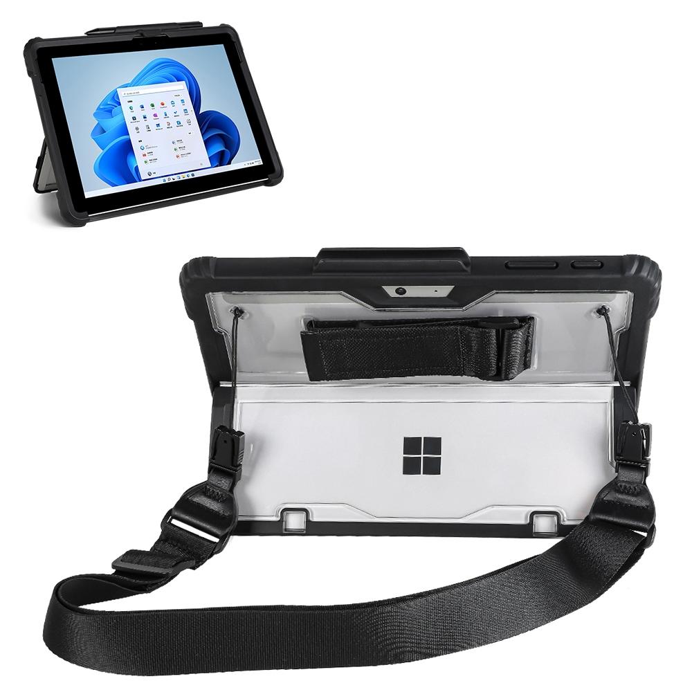 V562-204367200ADE-202508272145-00 Acrylic Transparent Laptop Case with Hand Shoulder Strap for Microsoft Surface Pro 4-7 - Image 1