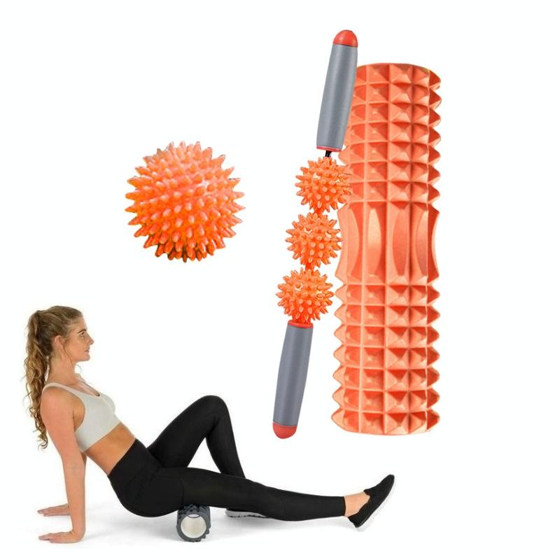 V562-3195826650DBT-202508280025-00 3-In-1 Eva Foam Roller Set 33Cm Length Orange Crescent - Image 1