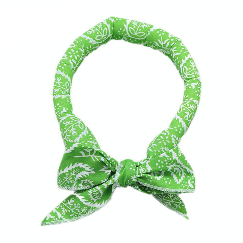 V562-4061562060DBT-202508280103-00 3 Piece Cooling Bandana Neck Wraps For Summer Green Leaves - Image 1