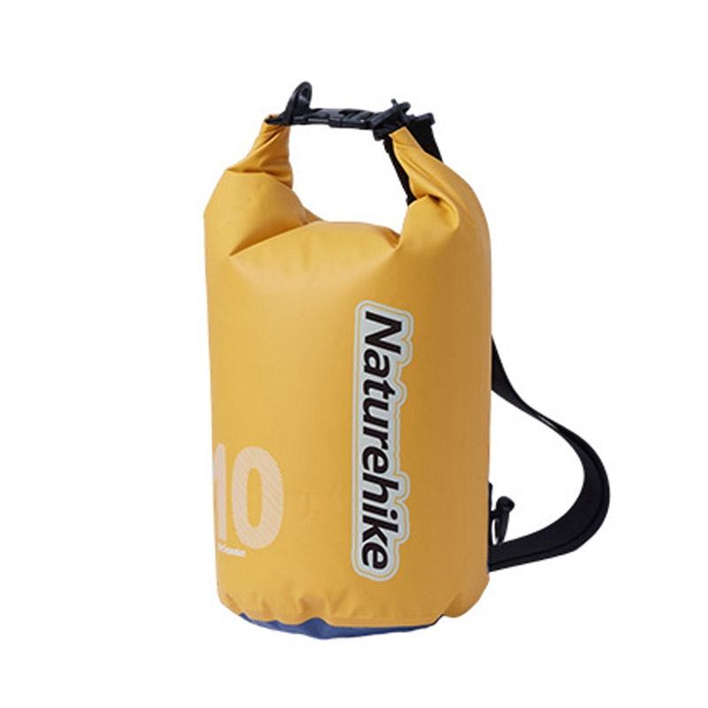 V562-4095505060DBT-202508282211-00 Waterproof Rafting Bag Dry Wet Separate Shoulder Pack For Outdoor Swimming 10L Green - 10L Yellow - Image 1