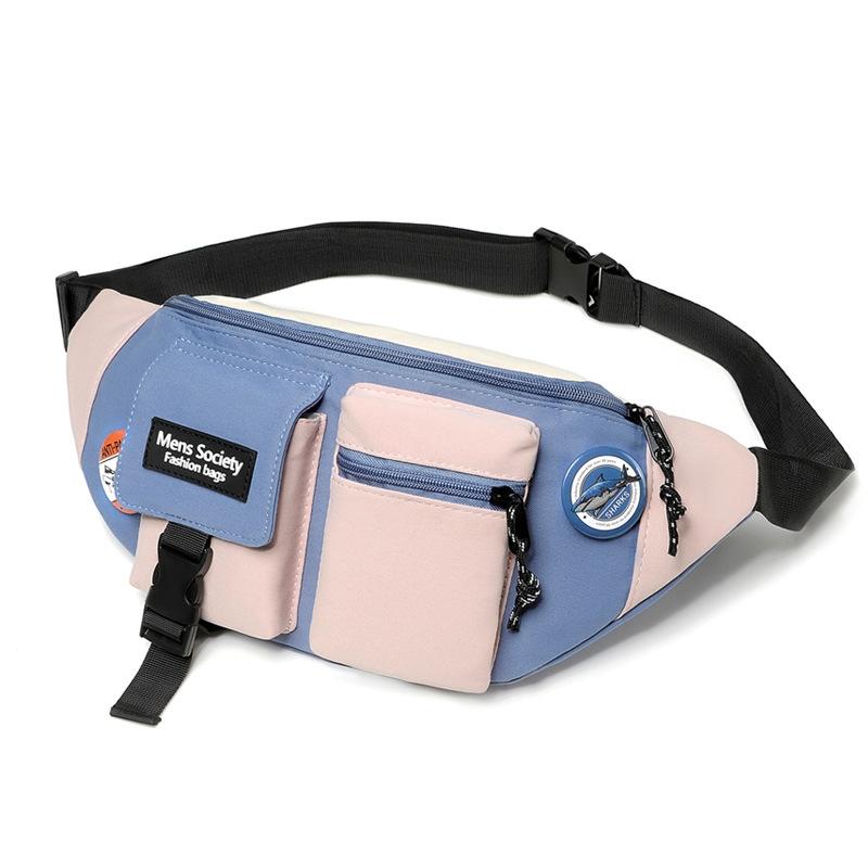 V562-5031763060DBT-202508282210-00 Lightweight Black Canvas Crossbody Backpack For Active Lifestyles - Blue - Image 1