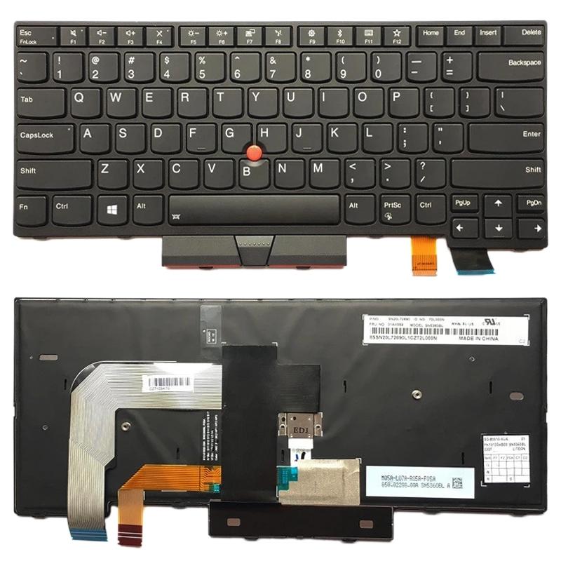 V562-5372SPS-202508271716-00 Backlit Keyboard for Lenovo Thinkpad T470 / T480 / A475 / A485 us Version - Image 1