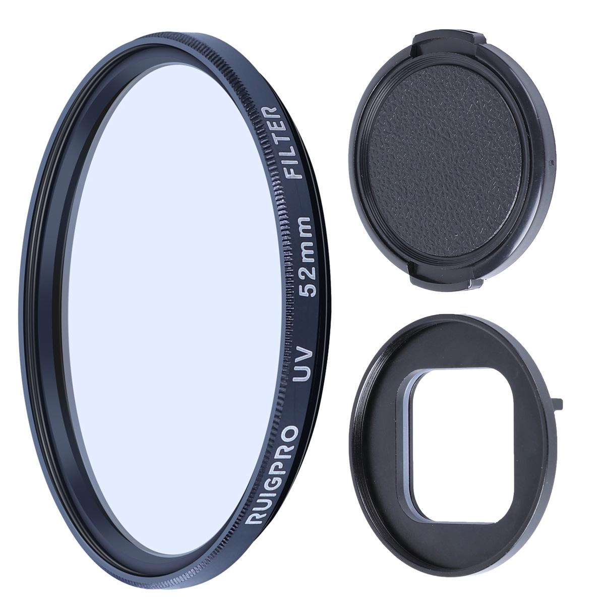 V562-6411ACD-202508272211-00 52mm Uv Lens Filter with Adapter Ring and Cap for Gopro Hero10 / 9 - Image 1