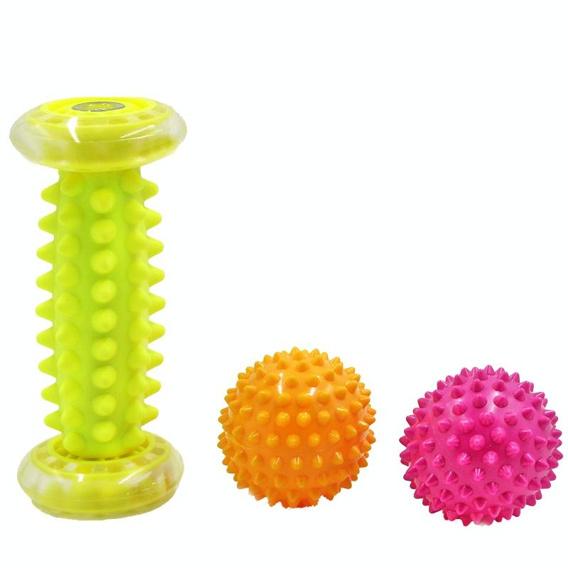 V562-7060891750DBT-202508272340-00 Plantar Fascia Massage Ball Handheld Fitness Ball For Muscle Relaxation 7Cm Yellow Foot Bottom With Tattoo Design - Image 1