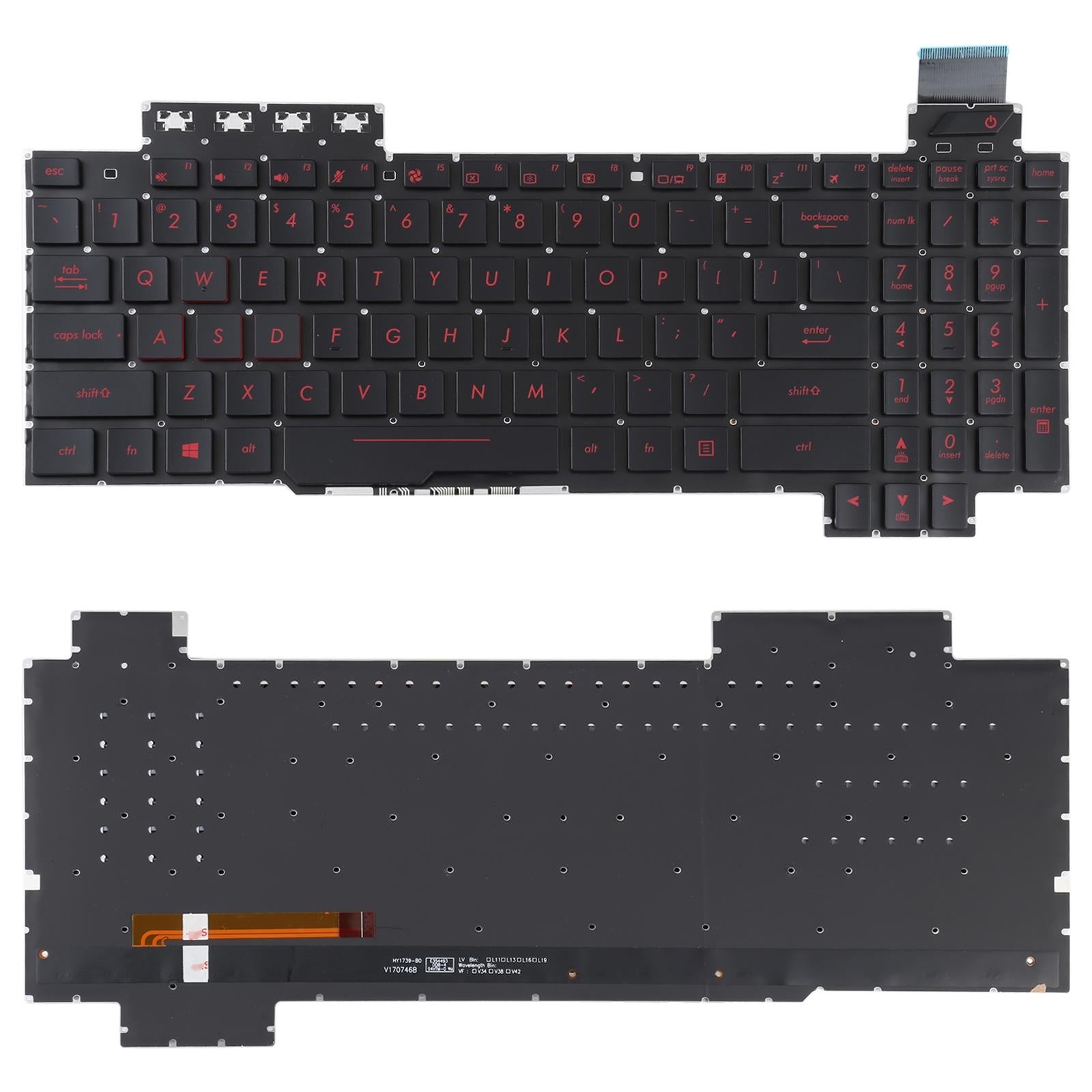 V562-802239300ADE-202508271525-00 Us Version Backlit Keyboard for Asus Rog Fx503 Series - Image 1