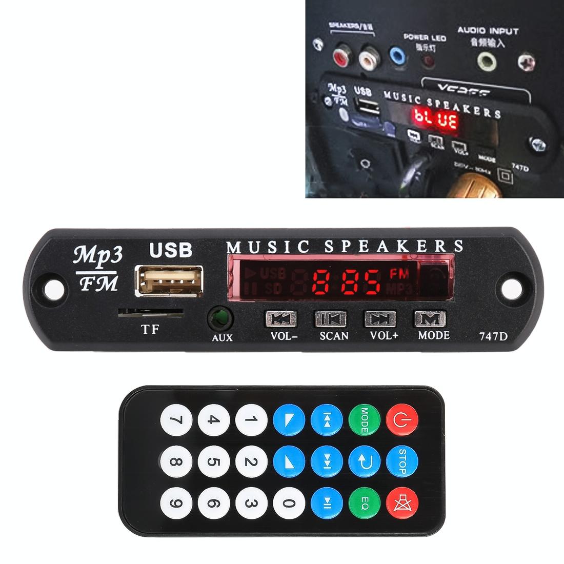V562-8280SMC-202508271810-00 12V Car Mp3 Player Board - Fm Radio Tf Usb Aux - No Bluetooth / Recording - Image 1
