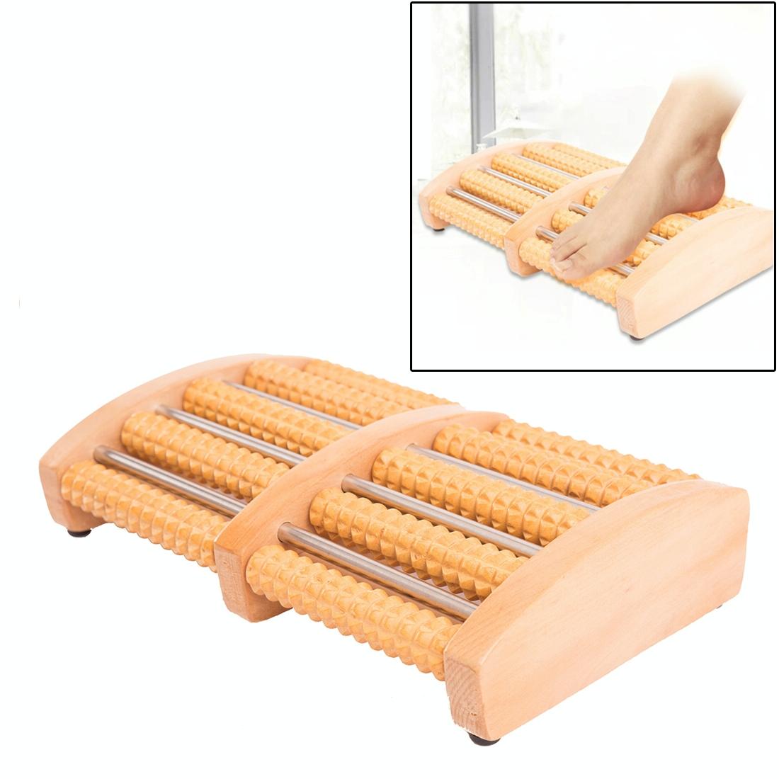 V562-9904CH-202508280107-00 5-Row Solid Wood Foot Massager Non-Slip & Thickened - Image 1