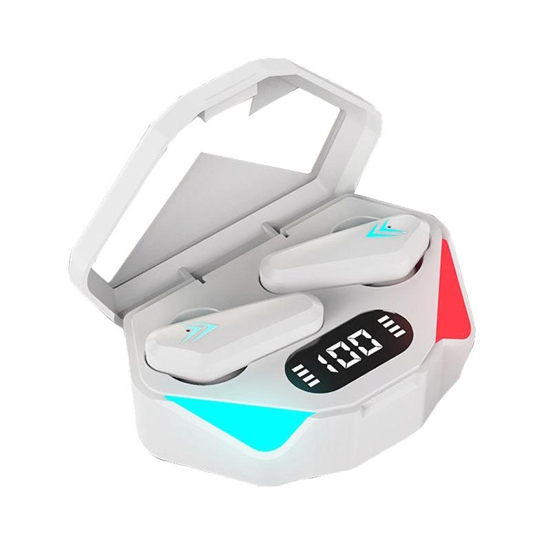 V562-A100236100AYS-202508280636-00 True Wireless Gaming Earbuds with Touch Control and Led Charging Case - White - Image 1