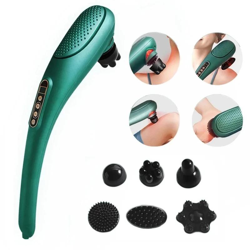 V562-A1012105060DBT-202508280315-00 6-In-1 Handheld Massager 15 Modes Heating & Vibration Green - Image 1